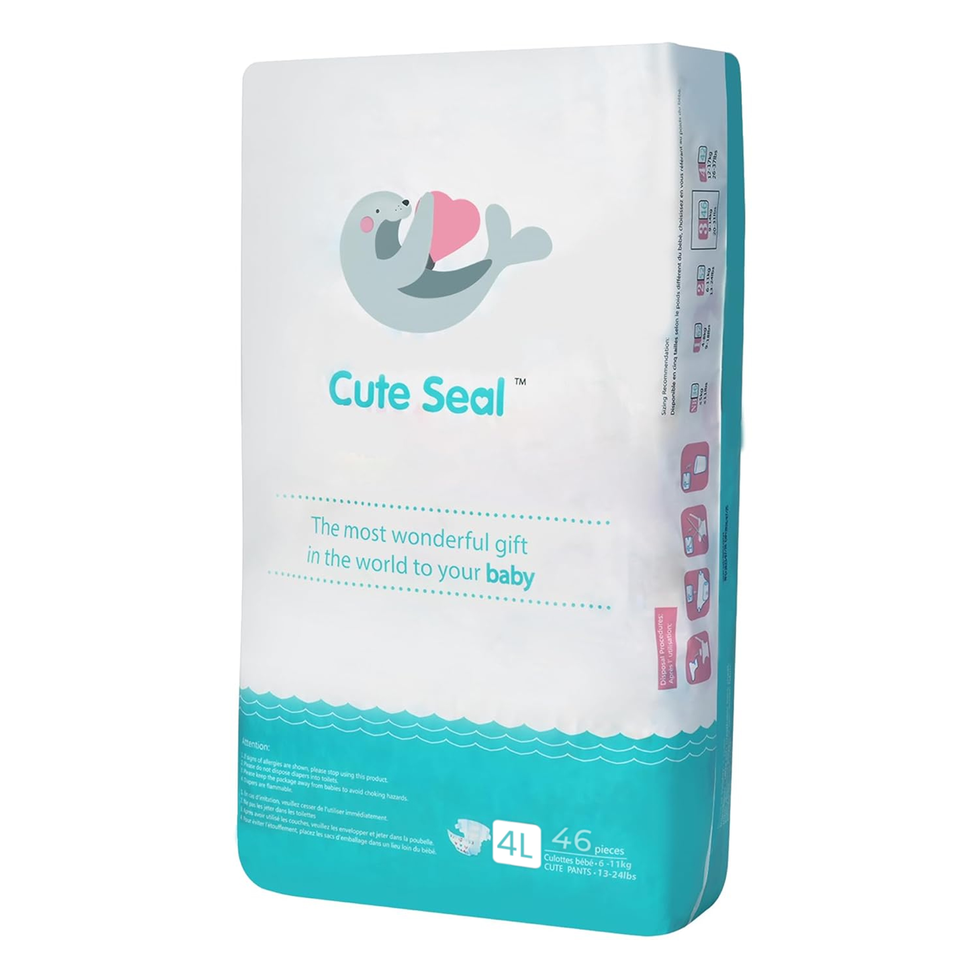 Cute Seal Velcro / Tape Type ( Medium ) - ( 6 to 11 Kg )